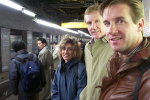 al_steve_judy_japan Al, Steve, and Judy catching a train in Tokyo